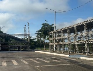 Estrutura para o carnaval de Barras está sendo montada