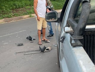 Motoqueiro fica ferido após colisão com caminhonete na BR-316 no Piauí